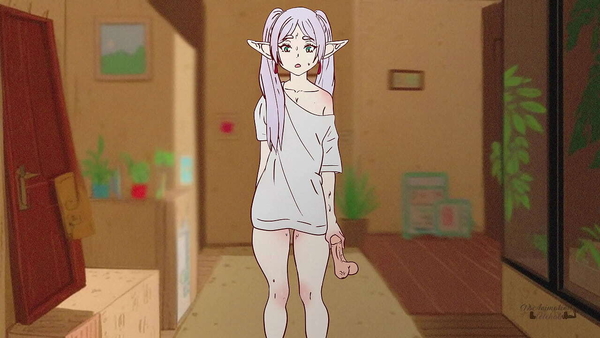Frieren got trapped in sticky cum and was fucked in the ass Stark,Fern Hentai, Cartoon, Parody [Frieren]